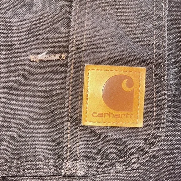 Carhartt Bib Overalls Mens 44x32 Quilt Lined Insulated Dark Navy Outdoors - Picture 7 of 7